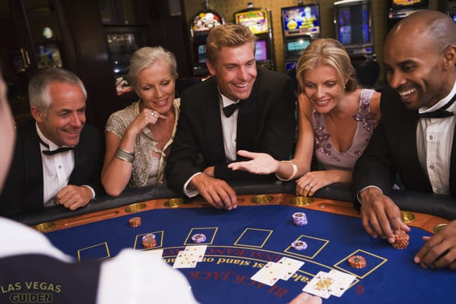 Glade vindere på et casino
