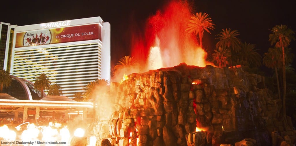 Gratis oplevelser - Vulkanen ved Mirage Hotellet i Las Vegas